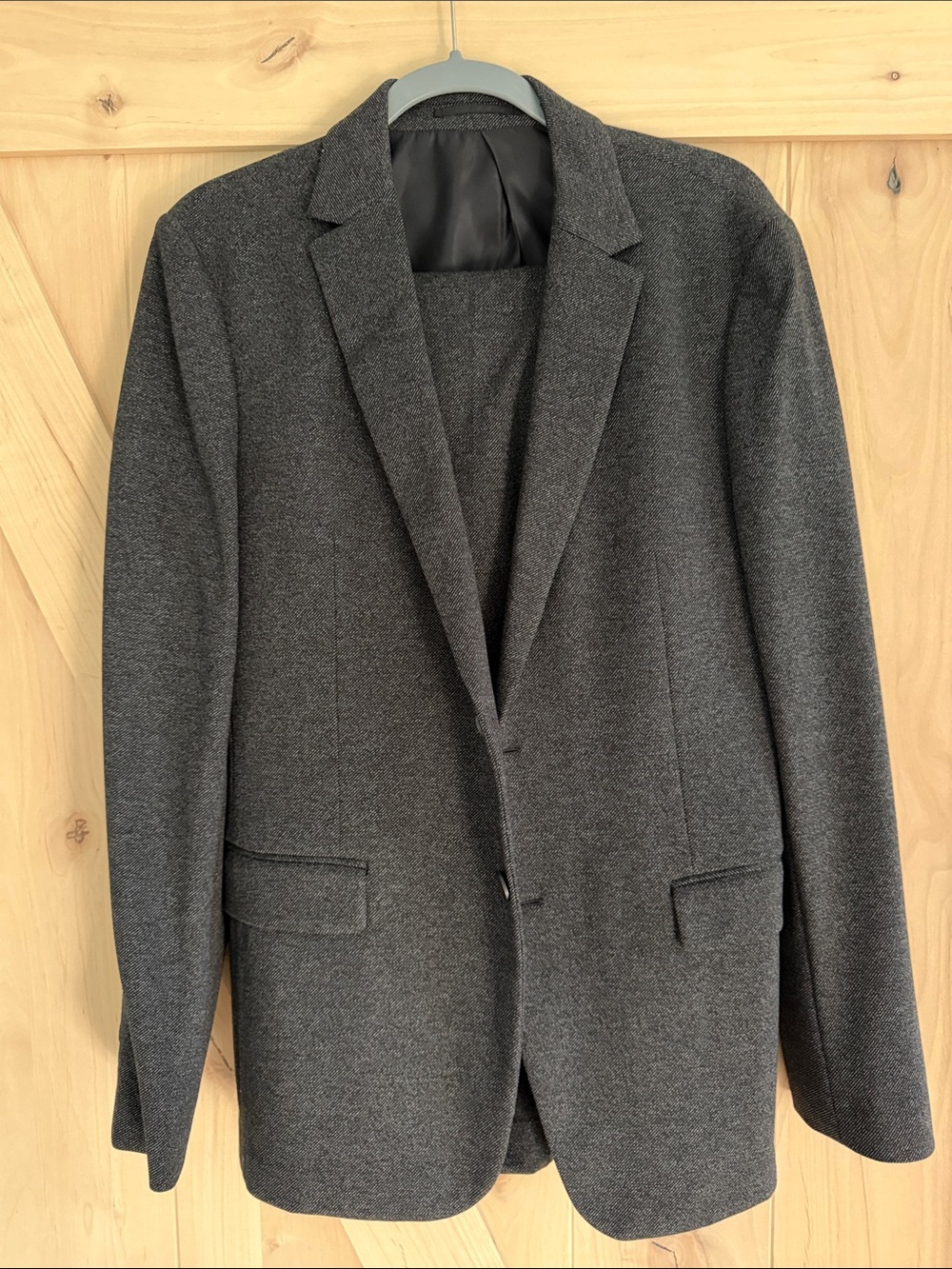 Theory Charcoal Gray Men's Blazer - Tailored Single-Breasted